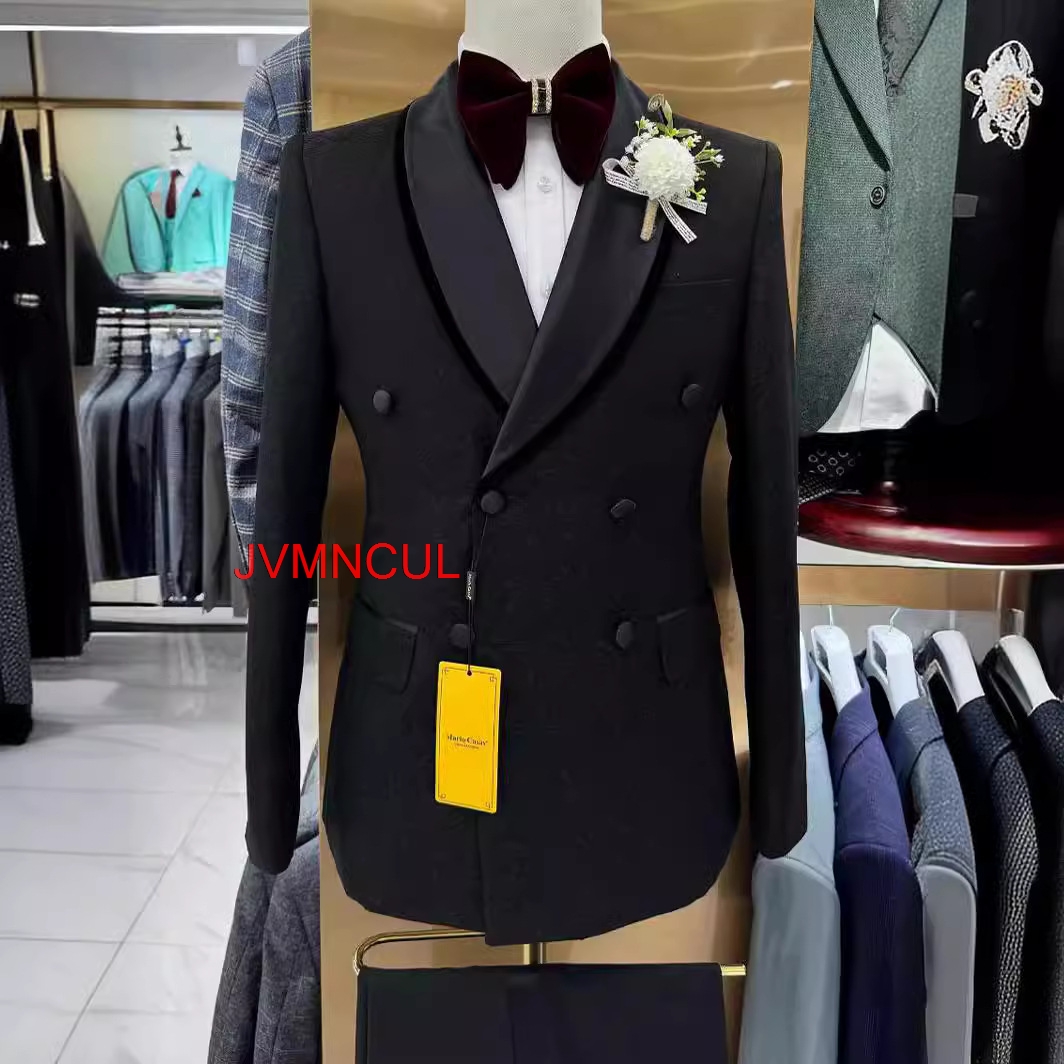 Men'S Formal Wear For Reception - メンズスリムフィット2ピーススーツ モダンカジュアルウェディンググルームブレザーパンツセット ホストパーティー 宴会レセプション フォーマルオケージョンウェア