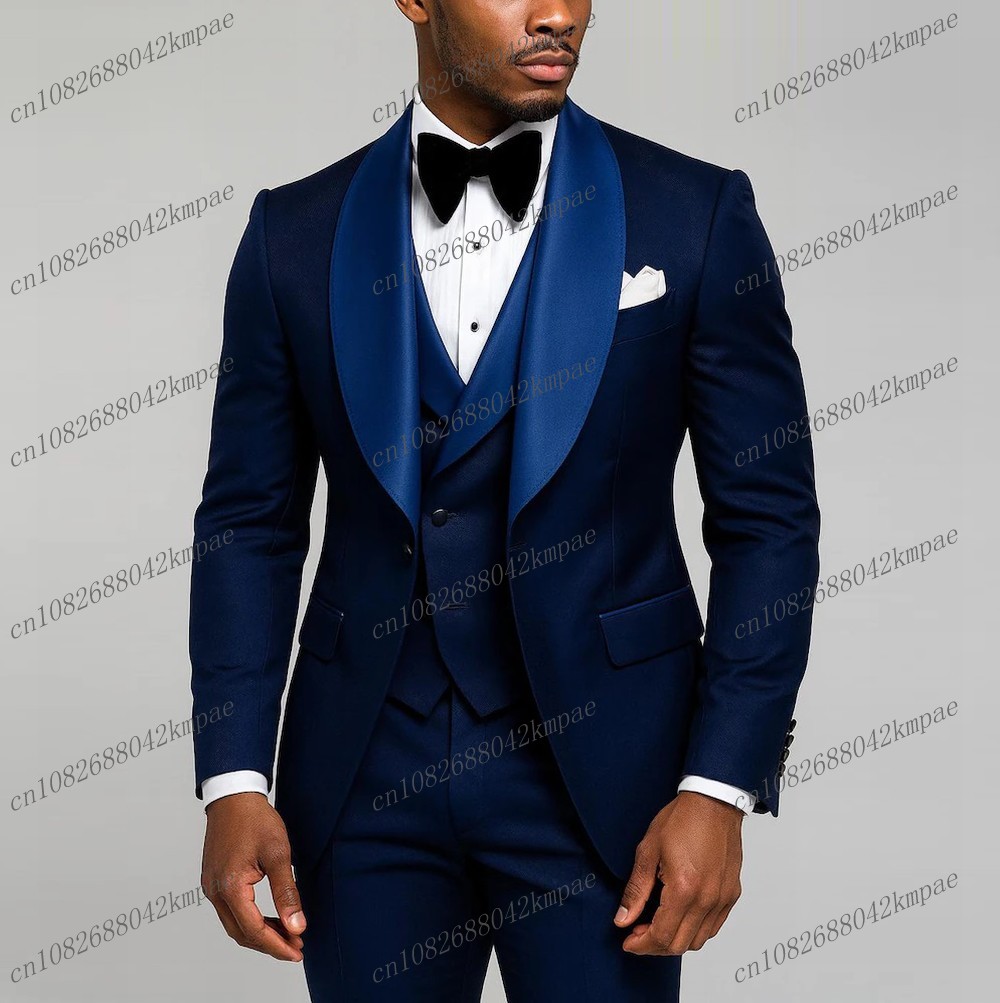 新しいネイビーブルーのフォーマルメンズスーツ、新郎、介添人、 - Men'S Formal Wear Rental のレビューと価格