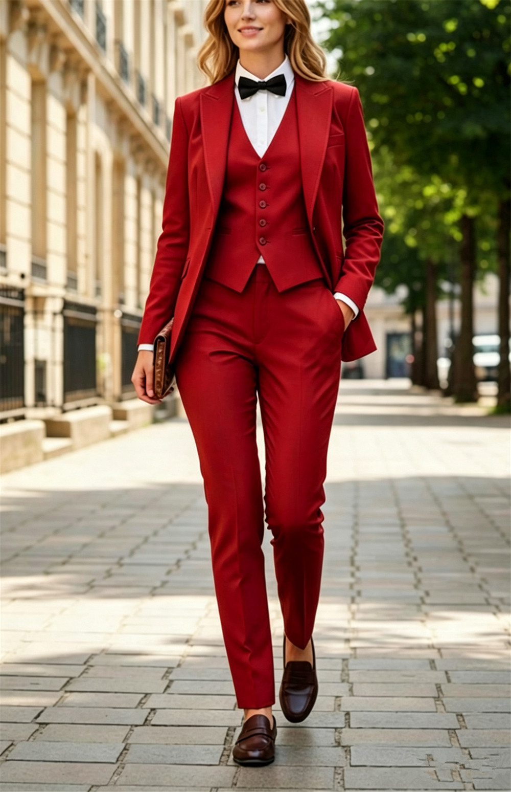 高級レディーススーツ エレガントフォーマル公式3ピースパンツ - Slim Fit Suit Set のレビューと価格