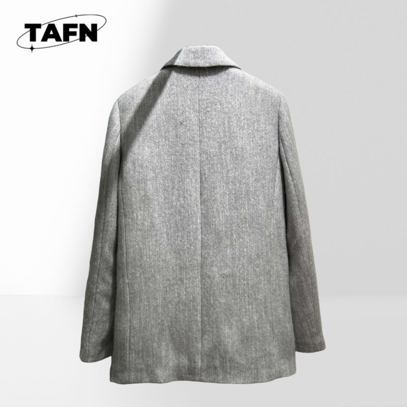 女性のクラシックチェック柄ブレザースタイリッシュなスーツジャ - Wool Suit Jacket のレビューと価格