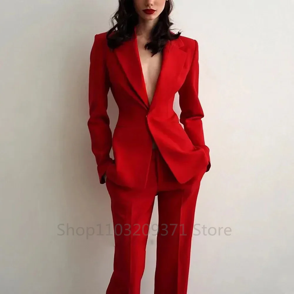 レディーススーツ パーティー 結婚式 プラスサイズ 2ピース - Slim Fit Suit Set のレビューと価格