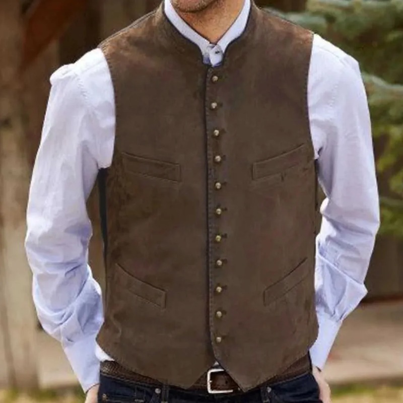 男性ベストコーヒースエードベルベットシングルボタンチョッキ結 - Men'S Formal Wear Rental のレビューと価格
