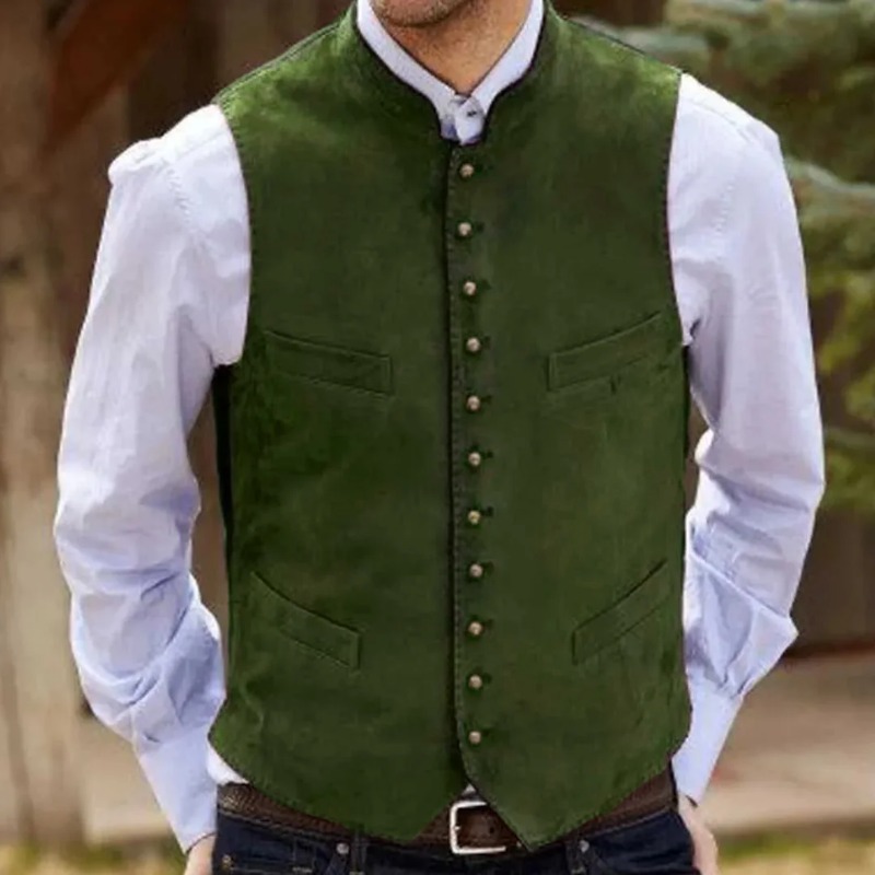 男性ベストコーヒースエードベルベットシングルボタンチョッキ結 - Men'S Formal Wear Rental のレビューと価格
