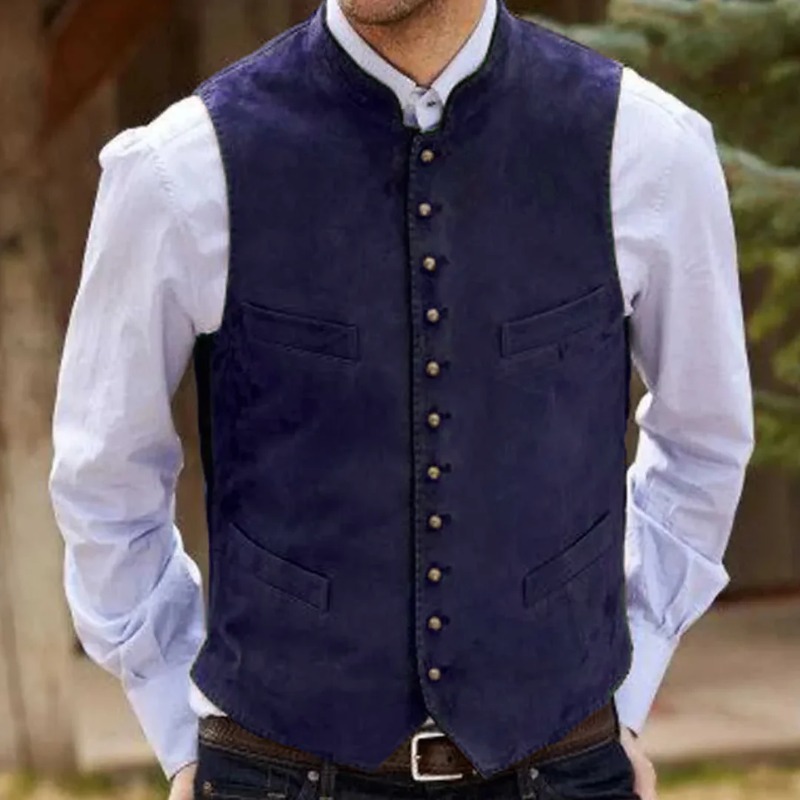 男性ベストコーヒースエードベルベットシングルボタンチョッキ結 - Men'S Formal Wear Rental のレビューと価格
