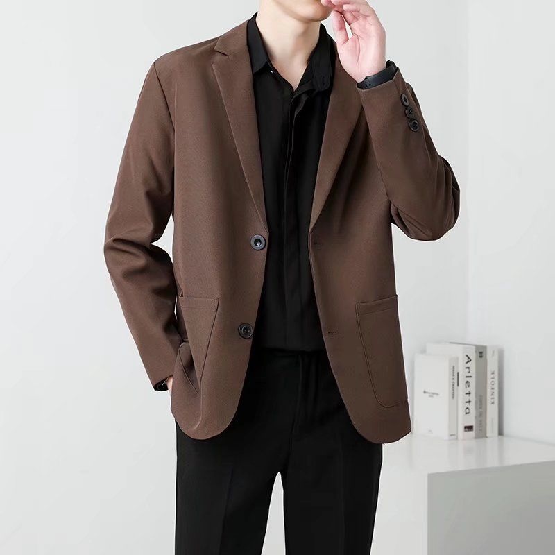 メンズフィットオフィススーツジャケット,フォーマルビジネスジ - Men Formal Wear Brown のレビューと価格