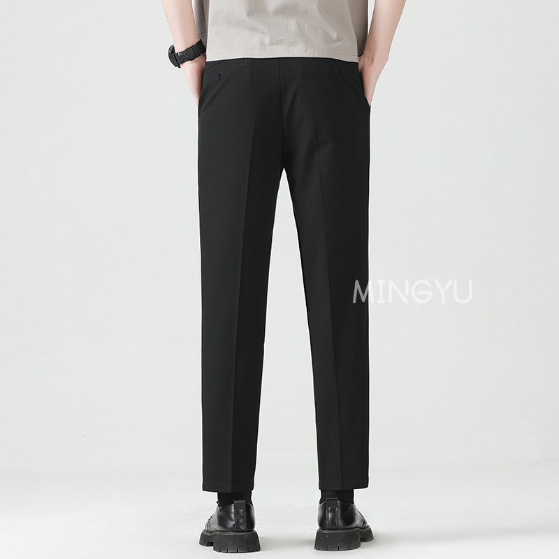 高品質リヨセルブレンド夏足首丈パンツ男性ビジネス弾性ウエスト - Men'S Formal Wear Rental のレビューと価格