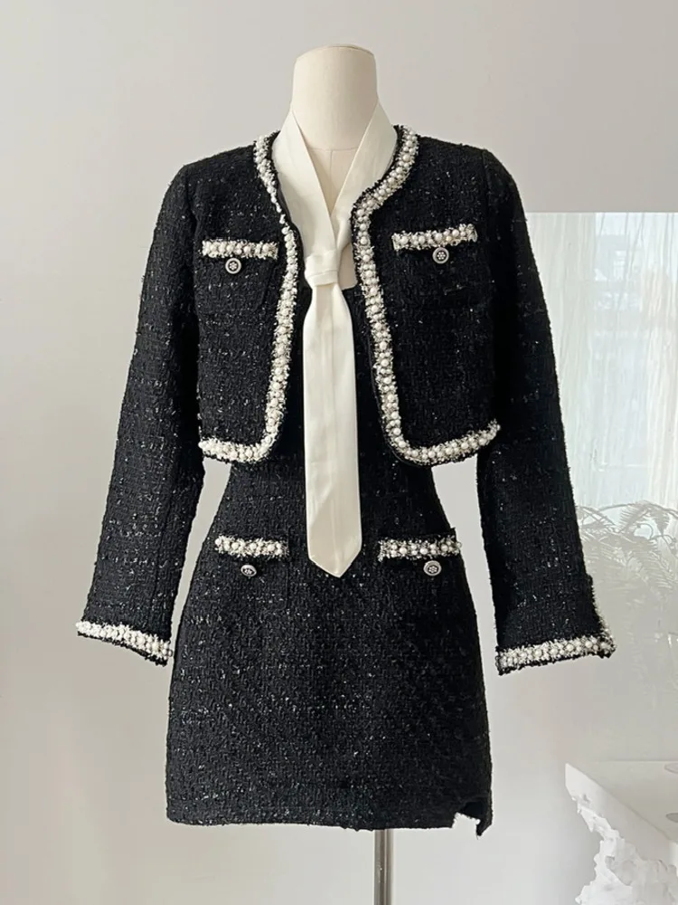 レディースショートジャケットコート+ドレスセット Y2K ス - Wool Suit Jacket のレビューと価格