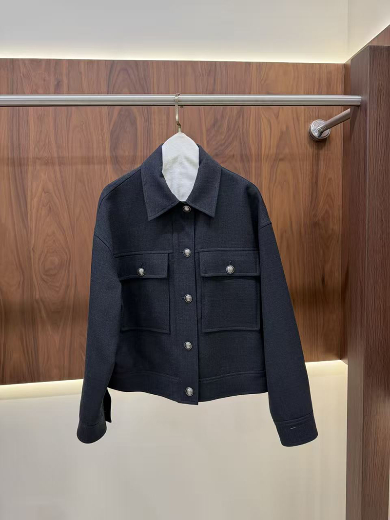 襟付きカーゴクロップドジャケット＆ハイウエストワイドレッグパ - Wool Suit Jacket のレビューと価格
