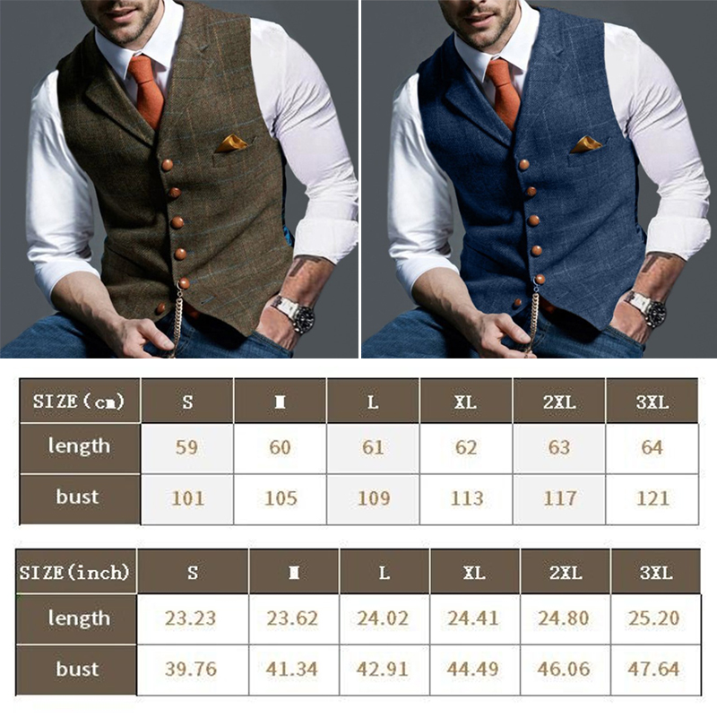 男性のためのファッショナブルなツイードチェッカーネックベスト - Men'S Formal Wear Rental のレビューと価格