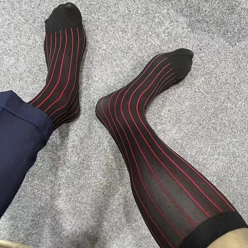 メンズストライプソックス、超薄シルクフォーマルドレススーツ用 - Men'S Formal Wear Rental のレビューと価格