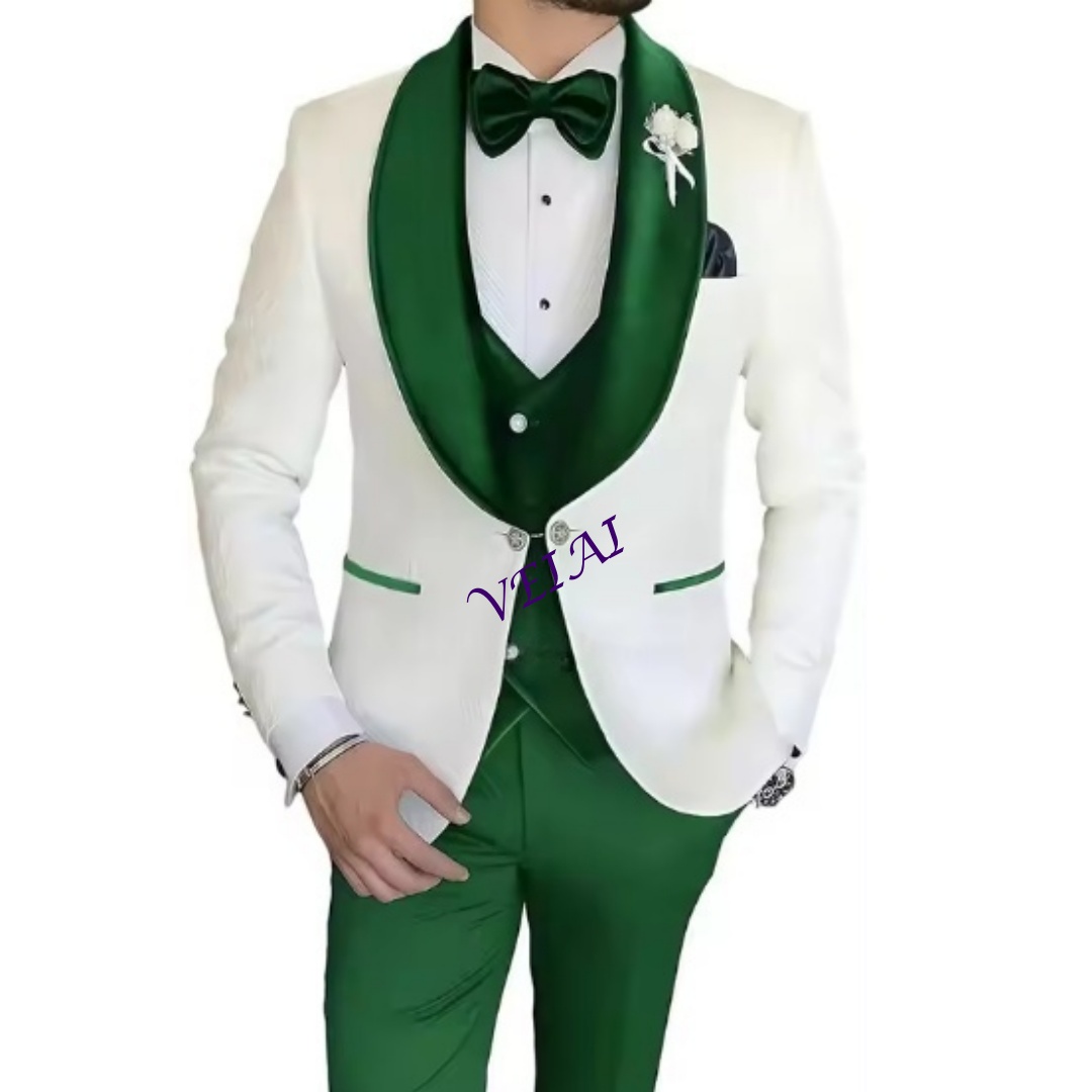 メンズ向けカスタムスリムフィット3ピースタキシードセット、オ - Men Formal Wear Combination のレビューと価格