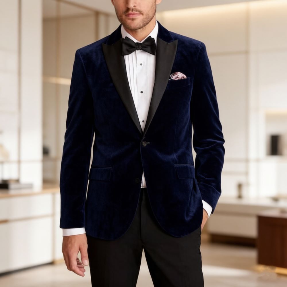 メンズベルベットフォーマルスーツ スリムフィット 2ピース  - Men'S Formal Wear For Reception のレビューと価格