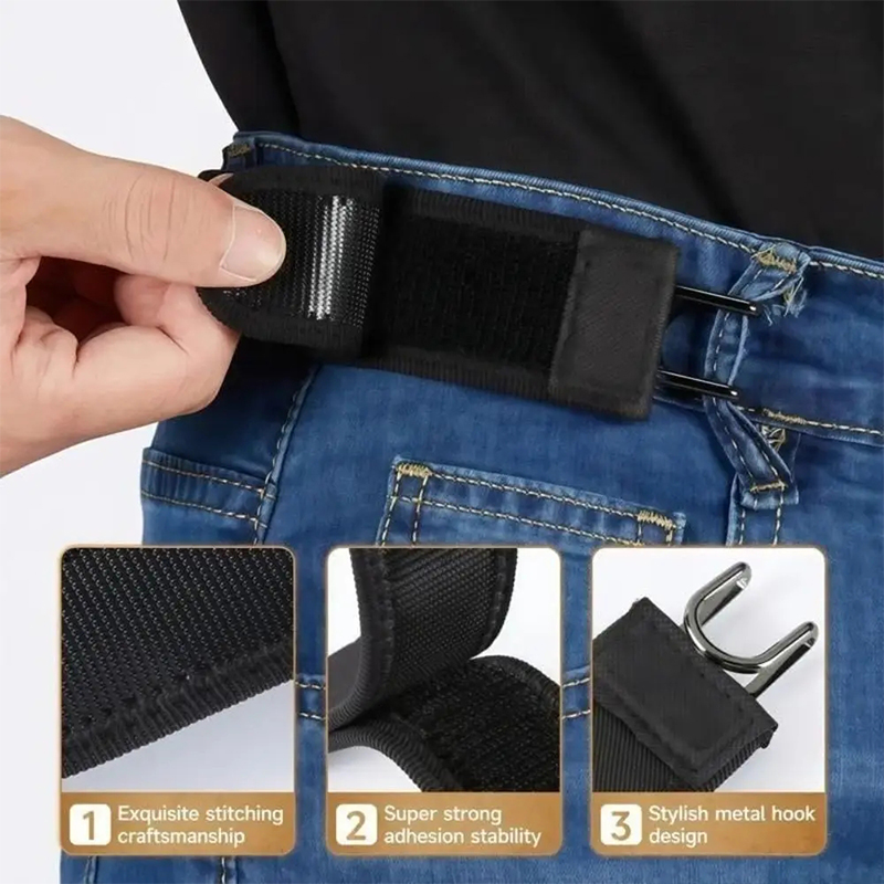 ユニセックスバックルレス弾性ウエストベルト調節可能な金属フッ - Men Formal Wear With Jeans のレビューと価格