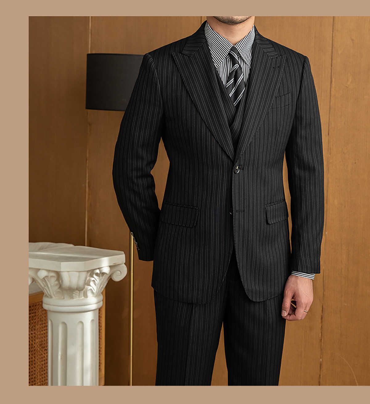 商業用メンズスーツ 3 ピース ブレザー ベスト パンツ 蝶 - Wool Suit Jacket のレビューと価格
