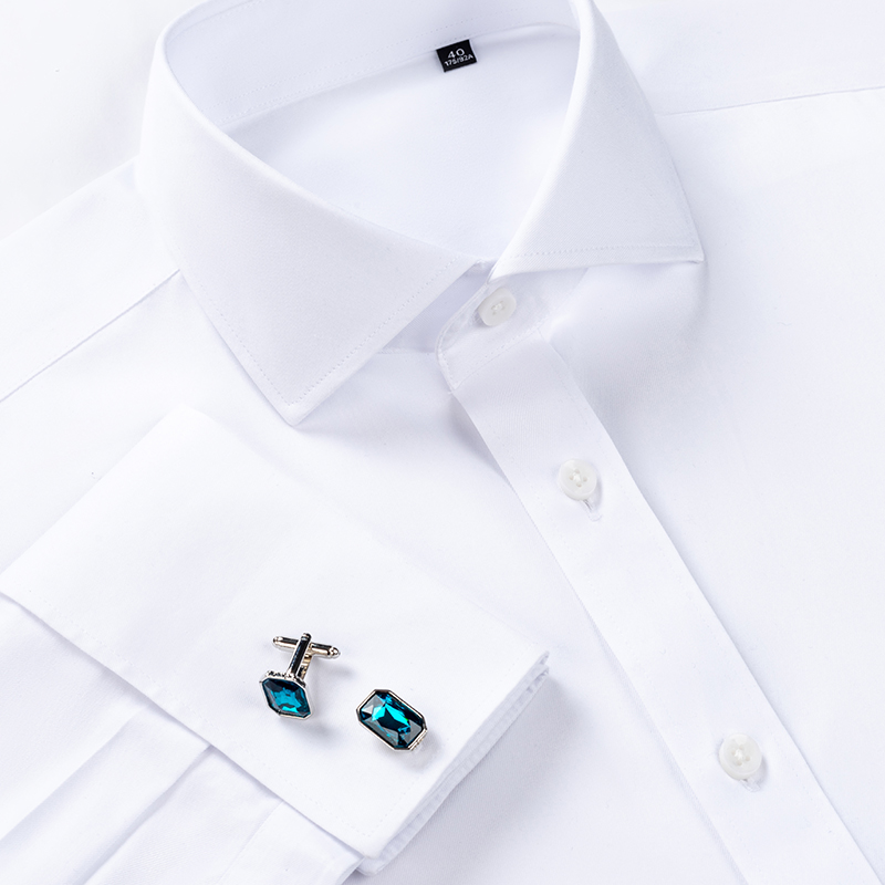 高級200番手4本撚り糸100%コットン メンズフレンチカフ - High End Men'S Formal Wear のレビューと価格