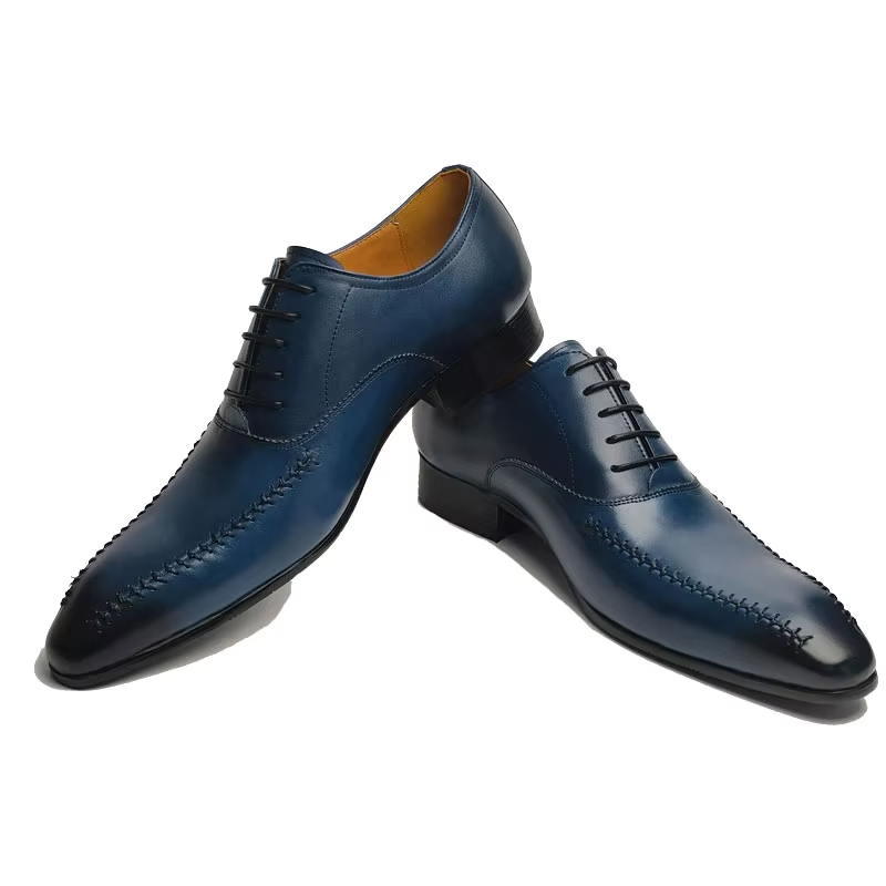 高級メンズ本革ドレスシューズ、ポインテッドトゥ、手縫い、ファ - High End Men'S Formal Wear のレビューと価格