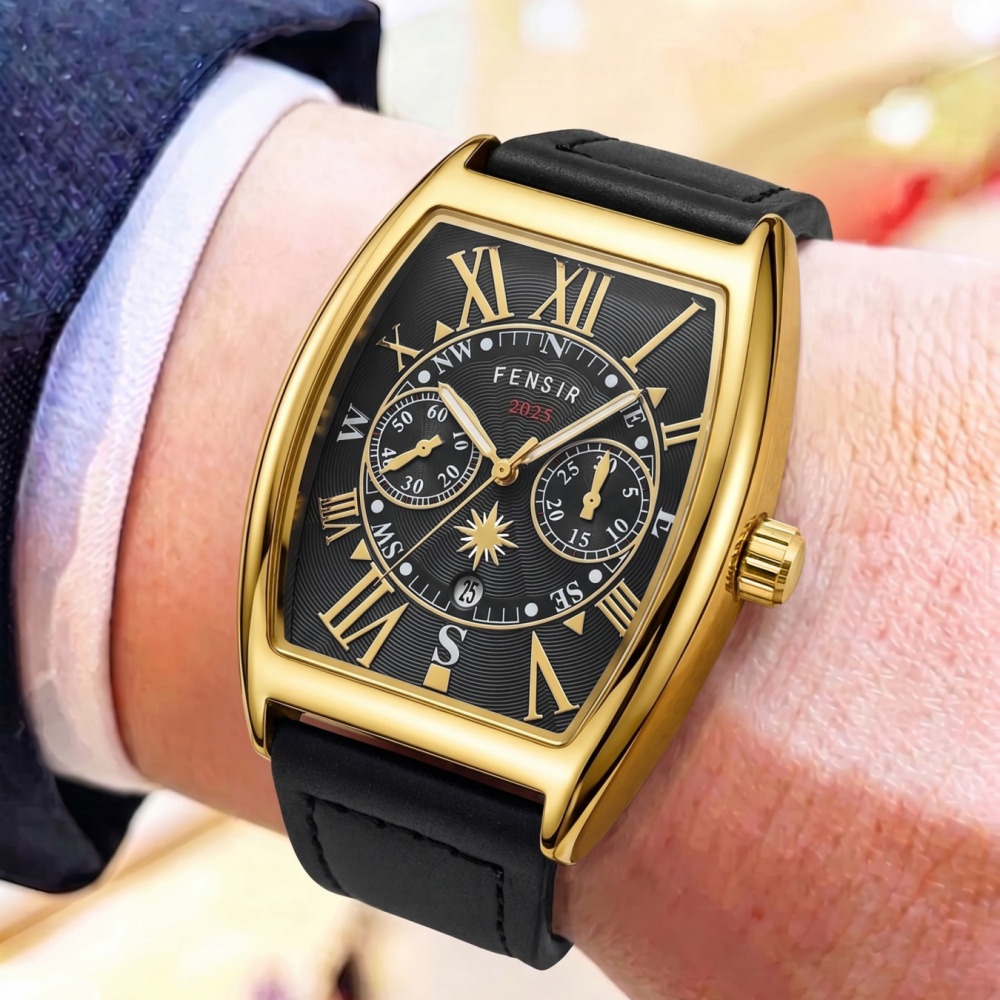 バレル型クォーツムーブメントを搭載した高級メンズウォッチ、ヴ - High End Men'S Formal Wear のレビューと価格