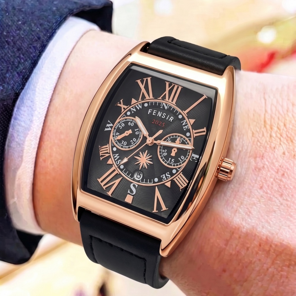 バレル型クォーツムーブメントを搭載した高級メンズウォッチ、ヴ - High End Men'S Formal Wear のレビューと価格