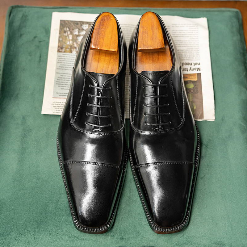 ビジネスフォーマルウェア　小さめスクエアトゥ　高級牛革製メン - High End Men'S Formal Wear のレビューと価格